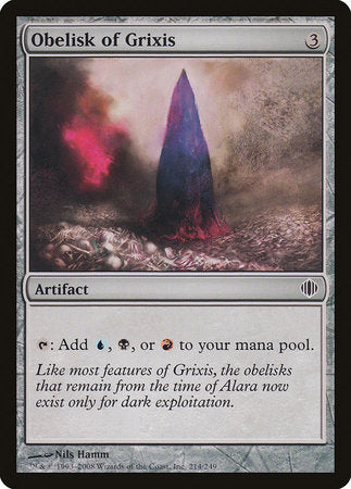Obelisk of Grixis [Shards of Alara] | Jomio and Rueliete's Cards and Comics
