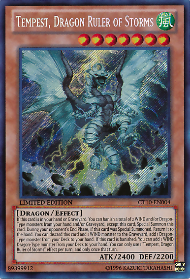 Tempest, Dragon Ruler of Storms [CT10-EN004] Secret Rare | Jomio and Rueliete's Cards and Comics