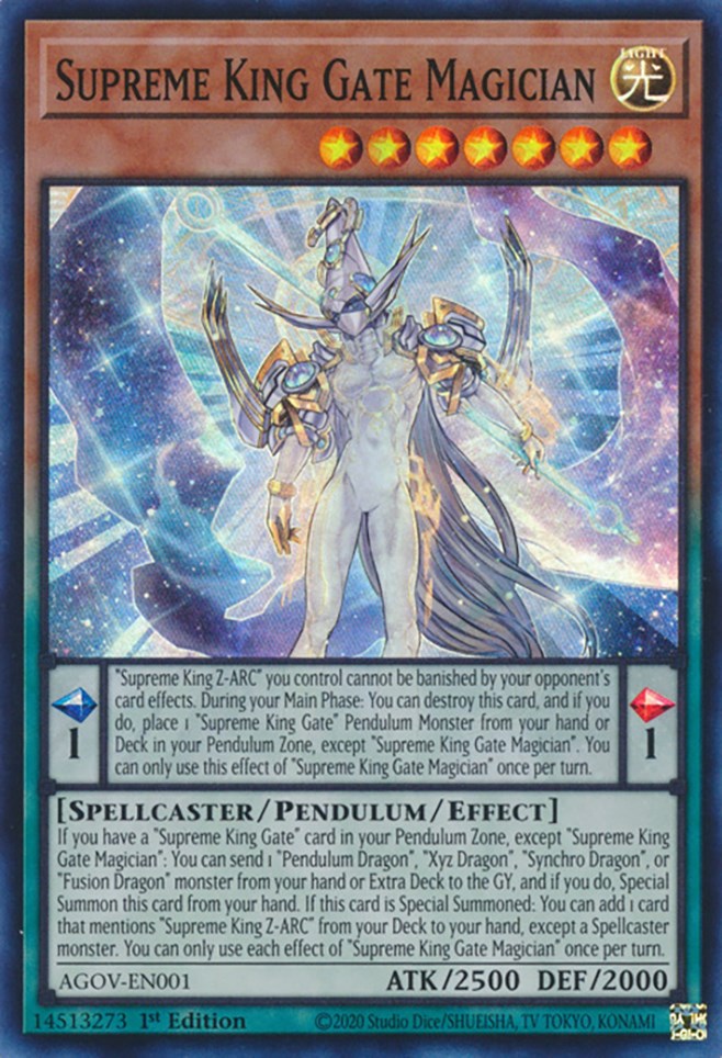 Supreme King Gate Magician [AGOV-EN001] Super Rare | Jomio and Rueliete's Cards and Comics