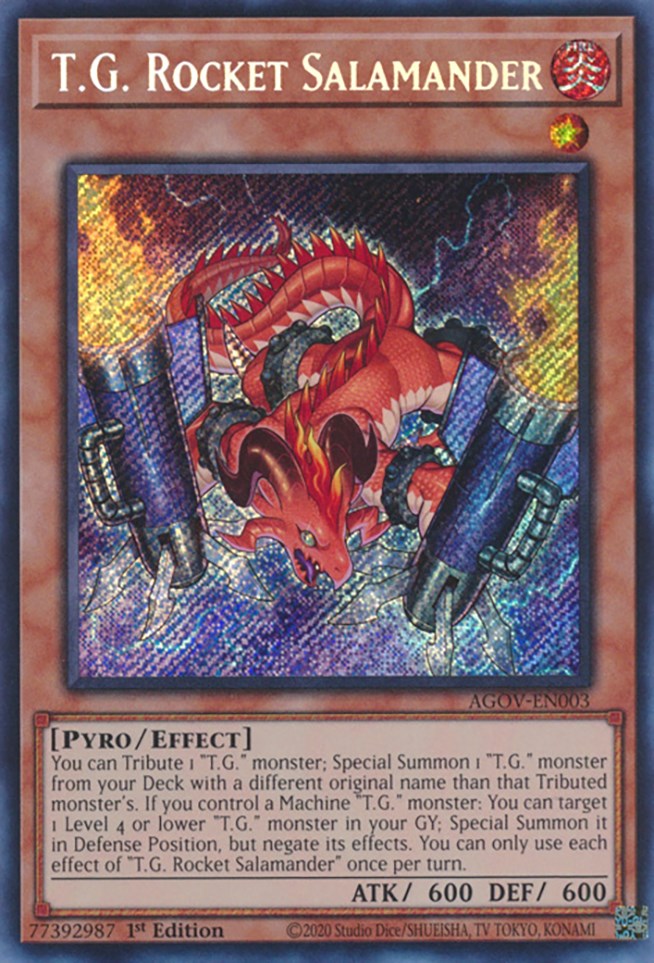 T.G. Rocket Salamander [AGOV-EN003] Secret Rare | Jomio and Rueliete's Cards and Comics