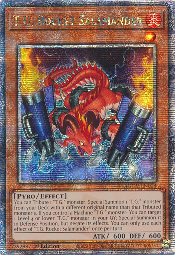 T.G. Rocket Salamander (Quarter Century Secret Rare) [AGOV-EN003] Quarter Century Secret Rare | Jomio and Rueliete's Cards and Comics