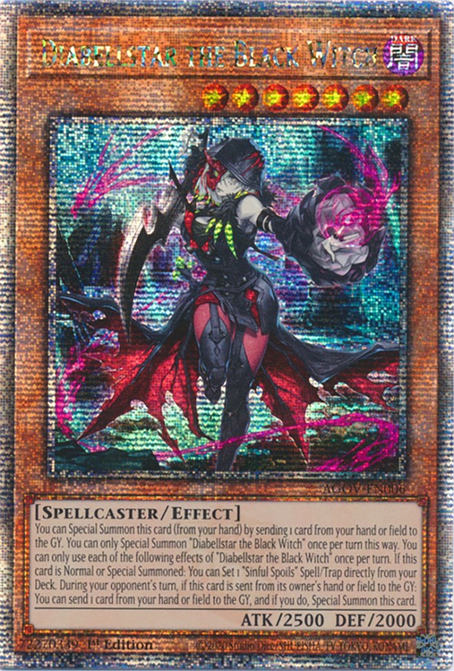Diabellstar the Black Witch (Quarter Century Secret Rare) [AGOV-EN006] Quarter Century Secret Rare | Jomio and Rueliete's Cards and Comics