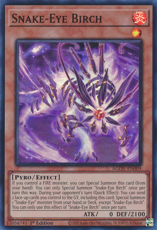 Snake-Eye Birch [AGOV-EN009] Super Rare | Jomio and Rueliete's Cards and Comics
