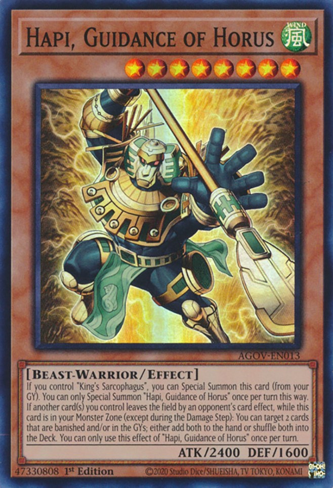 Hapi, Guidance of Horus [AGOV-EN013] Super Rare | Jomio and Rueliete's Cards and Comics