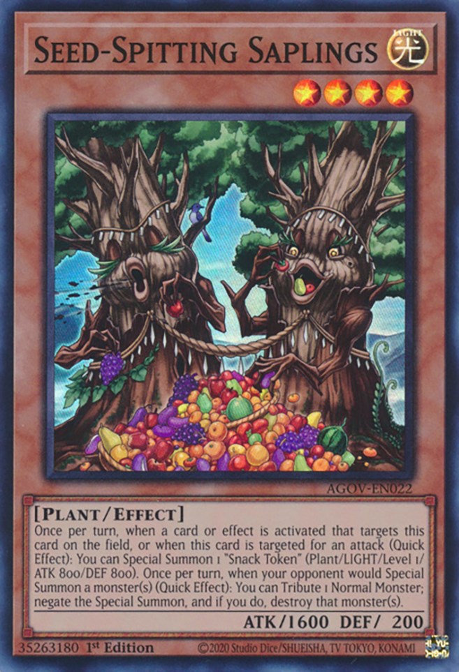 Seed-Spitting Saplings [AGOV-EN022] Super Rare | Jomio and Rueliete's Cards and Comics