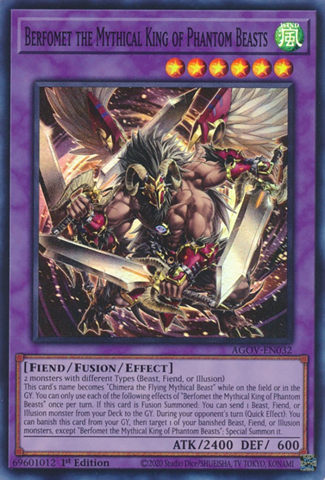 Berfomet the Mythical King of Phantom Beasts [AGOV-EN032] Super Rare | Jomio and Rueliete's Cards and Comics