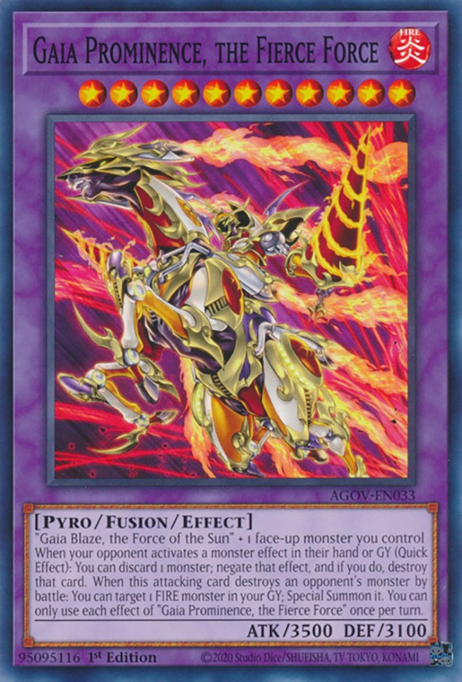 Gaia Prominence, the Fierce Force [AGOV-EN033] Common | Jomio and Rueliete's Cards and Comics