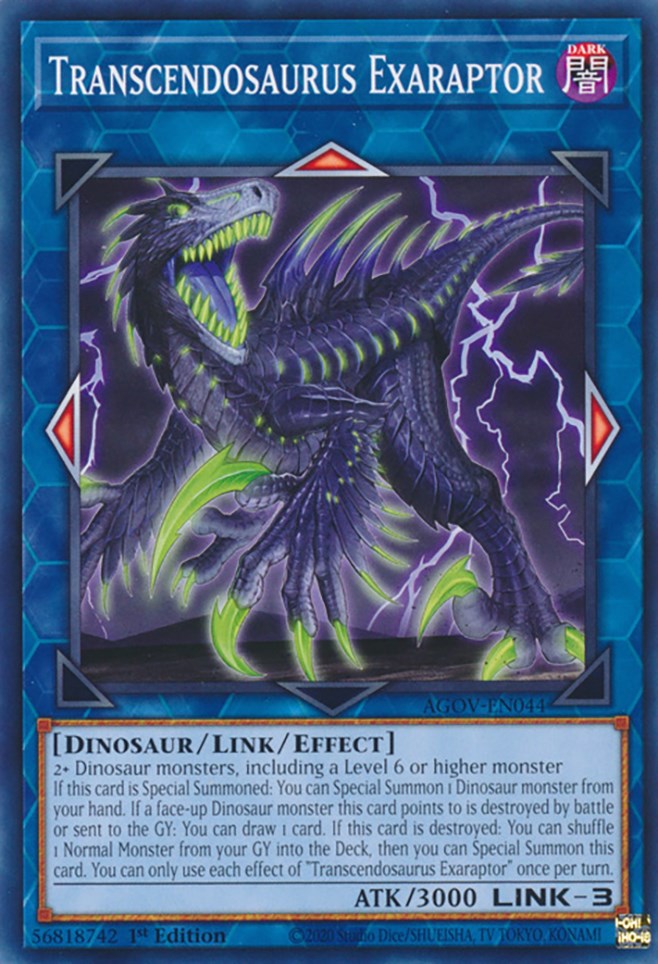 Transcendosaurus Exaraptor [AGOV-EN044] Common | Jomio and Rueliete's Cards and Comics