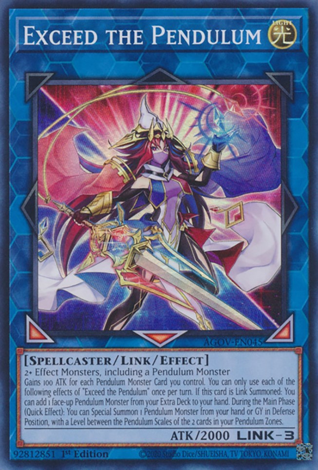 Exceed the Pendulum [AGOV-EN045] Super Rare | Jomio and Rueliete's Cards and Comics