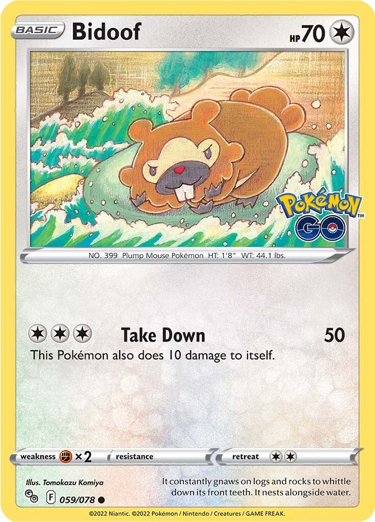 Bidoof (059/078) [Pokémon GO] | Jomio and Rueliete's Cards and Comics