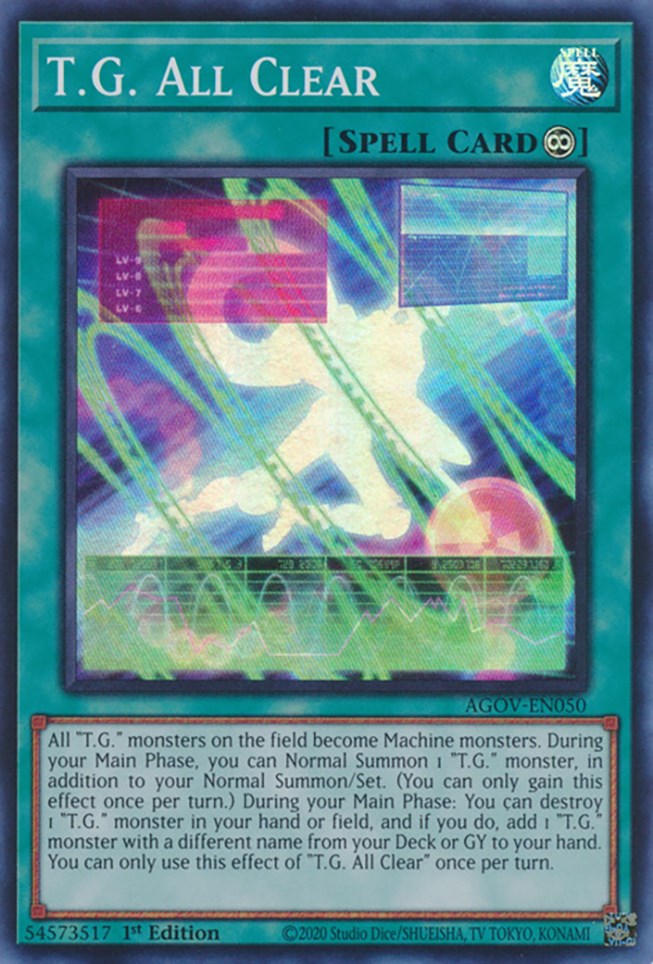 T.G. All Clear [AGOV-EN050] Super Rare | Jomio and Rueliete's Cards and Comics