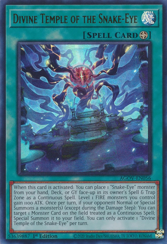 Divine Temple of the Snake-Eye [AGOV-EN056] Ultra Rare | Jomio and Rueliete's Cards and Comics