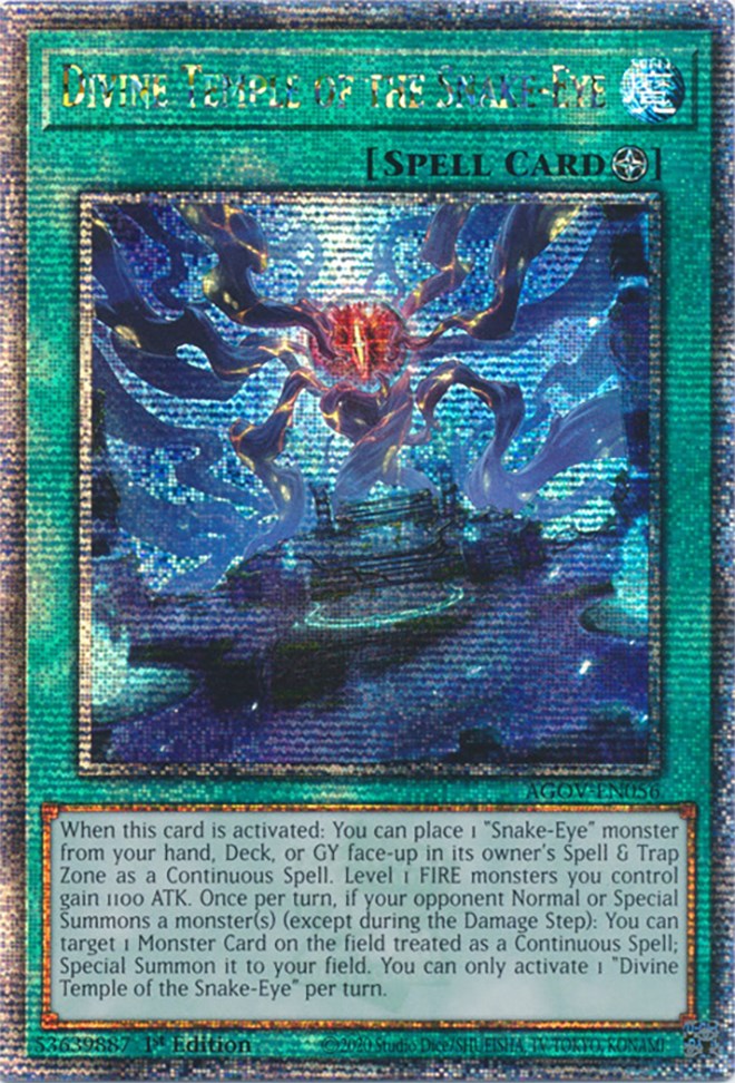 Divine Temple of the Snake-Eye (Quarter Century Secret Rare) [AGOV-EN056] Quarter Century Secret Rare | Jomio and Rueliete's Cards and Comics