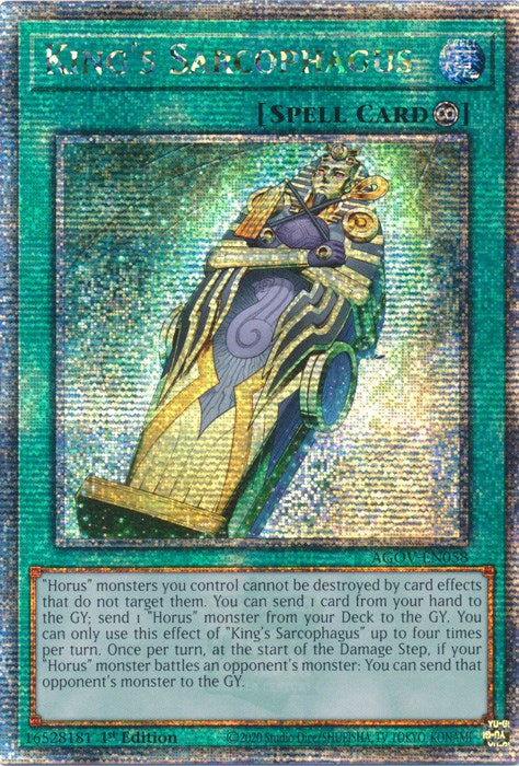 King's Sarcophagus (Quarter Century Secret Rare) [AGOV-EN058] Quarter Century Secret Rare | Jomio and Rueliete's Cards and Comics
