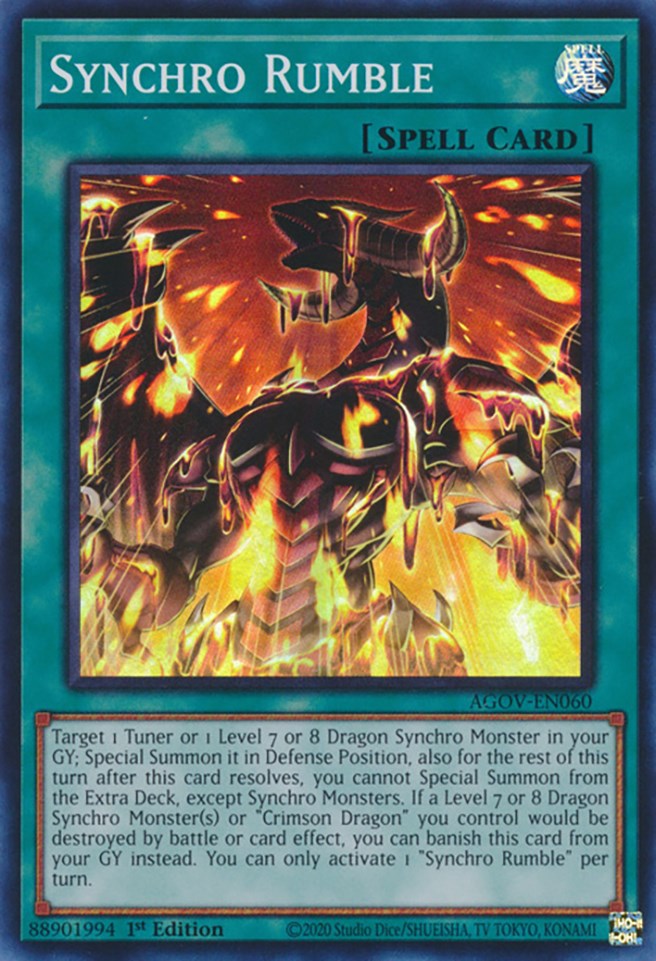 Synchro Rumble [AGOV-EN060] Super Rare | Jomio and Rueliete's Cards and Comics
