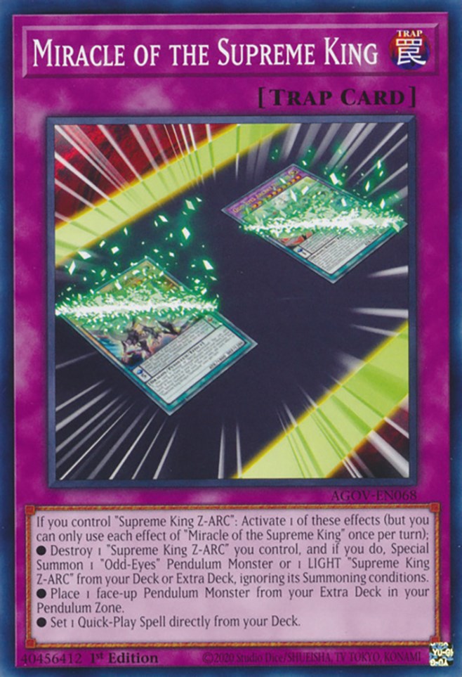 Miracle of the Supreme King [AGOV-EN068] Common | Jomio and Rueliete's Cards and Comics