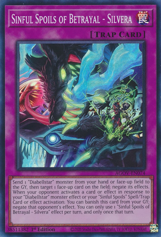 Sinful Spoils of Betrayal - Silvera [AGOV-EN074] Super Rare | Jomio and Rueliete's Cards and Comics