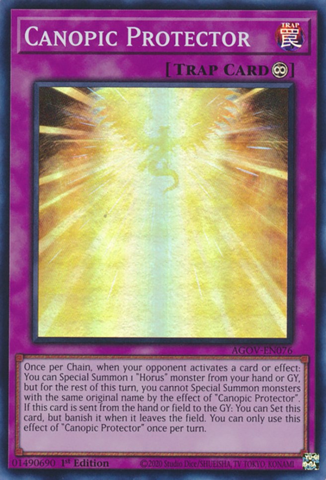Canopic Protector [AGOV-EN076] Super Rare | Jomio and Rueliete's Cards and Comics