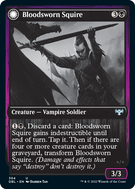 Bloodsworn Squire // Bloodsworn Knight [Innistrad: Double Feature] | Jomio and Rueliete's Cards and Comics