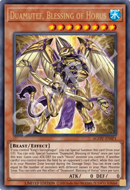 Duamutef, Blessing of Horus (AGOV-ENSP1) [AGOV-ENSP1] Ultra Rare | Jomio and Rueliete's Cards and Comics