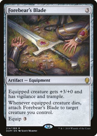 Forebear's Blade [Dominaria] | Jomio and Rueliete's Cards and Comics