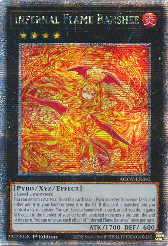 Infernal Flame Banshee (Quarter Century Secret Rare) [AGOV-EN043] Quarter Century Secret Rare | Jomio and Rueliete's Cards and Comics