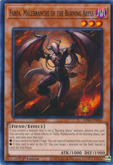 Farfa, Malebranche of the Burning Abyss [SDSA-EN016] Common | Jomio and Rueliete's Cards and Comics