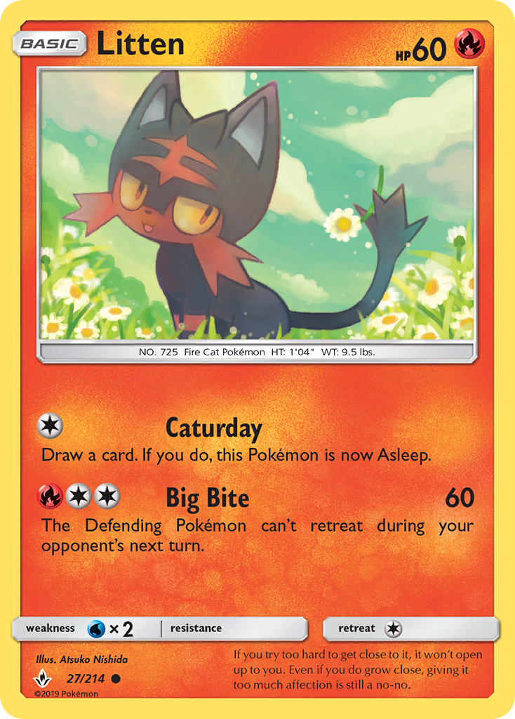 Litten (27/214) [Sun & Moon: Unbroken Bonds] | Jomio and Rueliete's Cards and Comics