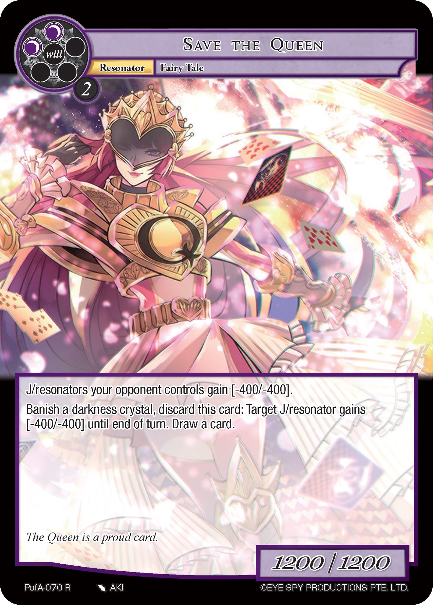 Save the Queen (PofA-070) [Alice Origin IV: Prologue of Attoractia] | Jomio and Rueliete's Cards and Comics