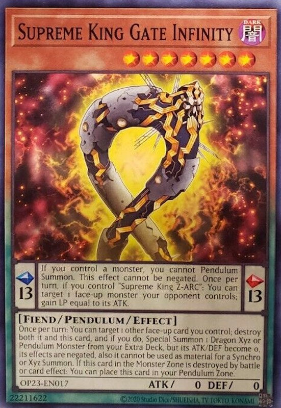 Supreme King Gate Infinity [OP23-EN017] Common | Jomio and Rueliete's Cards and Comics