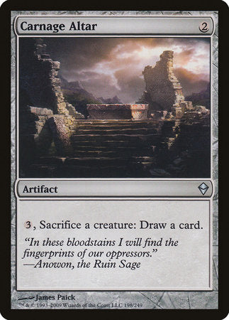 Carnage Altar [Zendikar] | Jomio and Rueliete's Cards and Comics