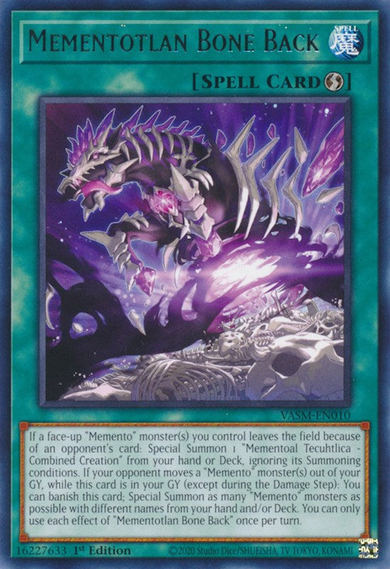 Mementotlan Bone Back [VASM-EN010] Rare | Jomio and Rueliete's Cards and Comics