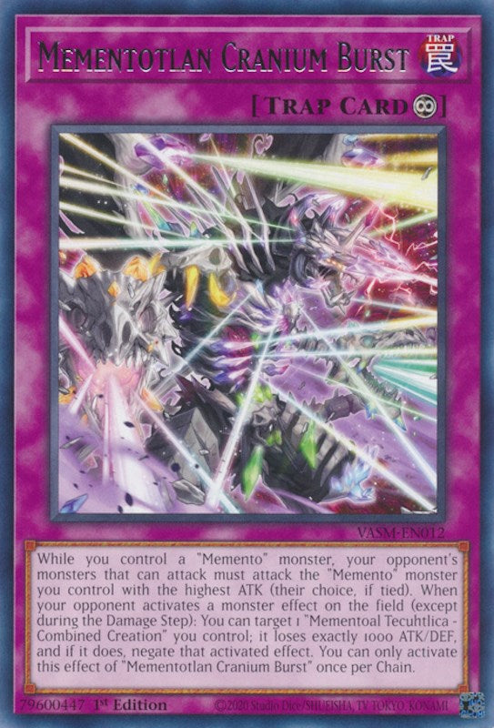 Mementotlan Cranium Burst [VASM-EN012] Rare | Jomio and Rueliete's Cards and Comics