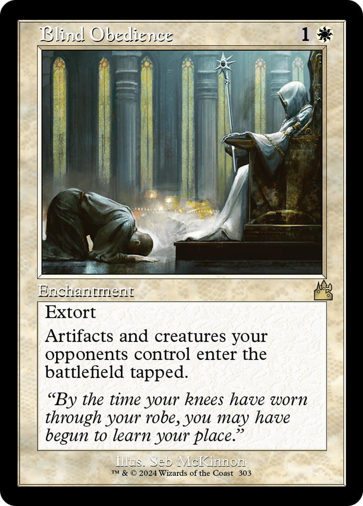 Blind Obedience (Retro Frame) [Ravnica Remastered] | Jomio and Rueliete's Cards and Comics