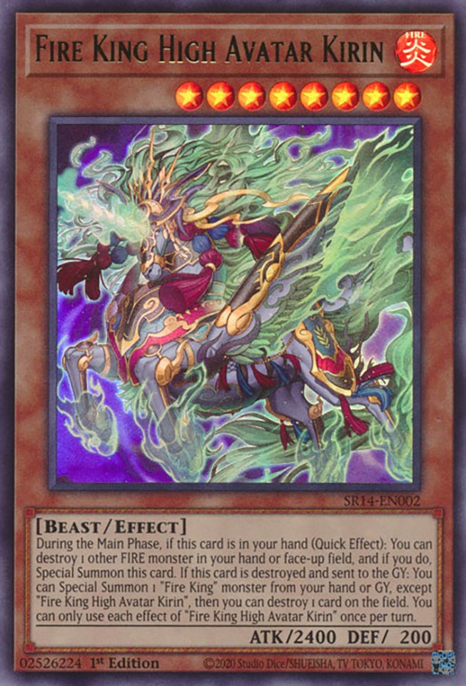 Fire King High Avatar Kirin [SR14-EN002] Ultra Rare | Jomio and Rueliete's Cards and Comics