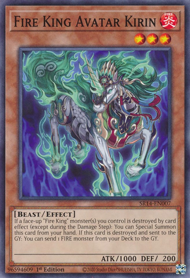 Fire King Avatar Kirin [SR14-EN007] Common | Jomio and Rueliete's Cards and Comics