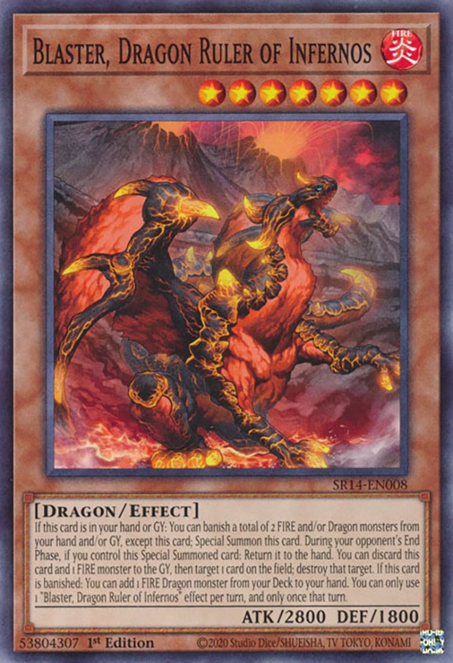 Blaster, Dragon Ruler of Infernos [SR14-EN008] Common | Jomio and Rueliete's Cards and Comics