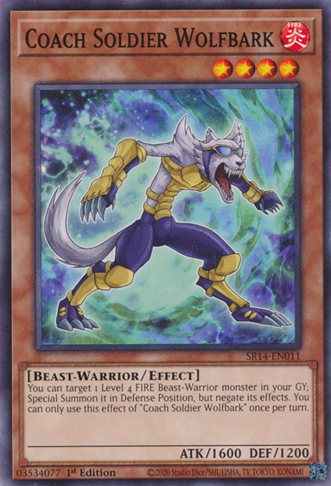 Coach Soldier Wolfbark [SR14-EN011] Common | Jomio and Rueliete's Cards and Comics