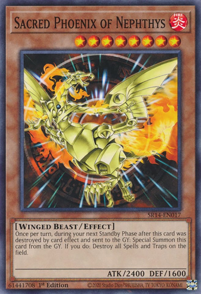 Sacred Phoenix of Nephthys [SR14-EN017] Common | Jomio and Rueliete's Cards and Comics
