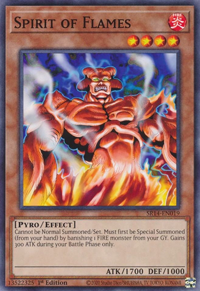 Spirit of Flames [SR14-EN019] Common | Jomio and Rueliete's Cards and Comics