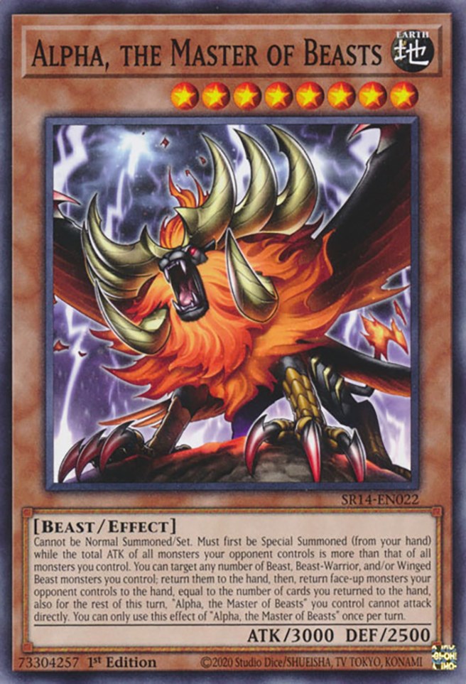 Alpha, the Master of Beasts [SR14-EN022] Common | Jomio and Rueliete's Cards and Comics