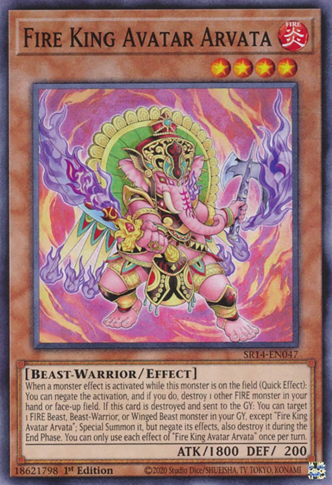 Fire King Avatar Arvata [SR14-EN047] Common | Jomio and Rueliete's Cards and Comics
