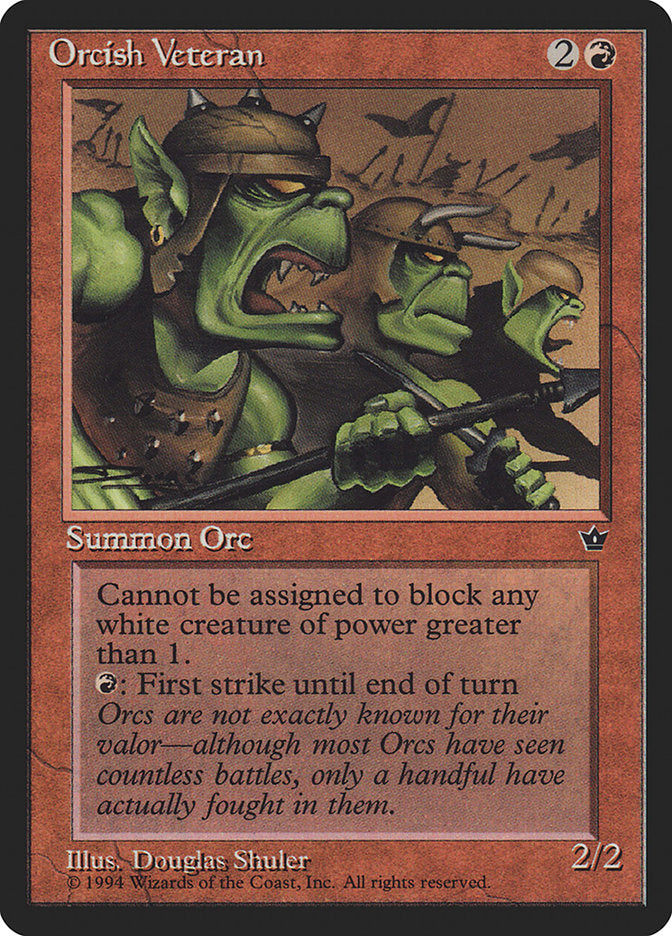 Orcish Veteran (Douglas Shuler) [Fallen Empires] | Jomio and Rueliete's Cards and Comics