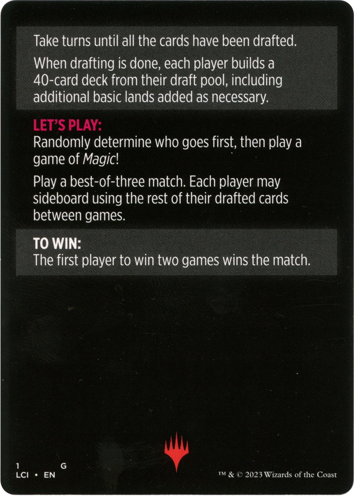 Winchester Draft (Magic Minigame) [The Lost Caverns of Ixalan Minigame] | Jomio and Rueliete's Cards and Comics
