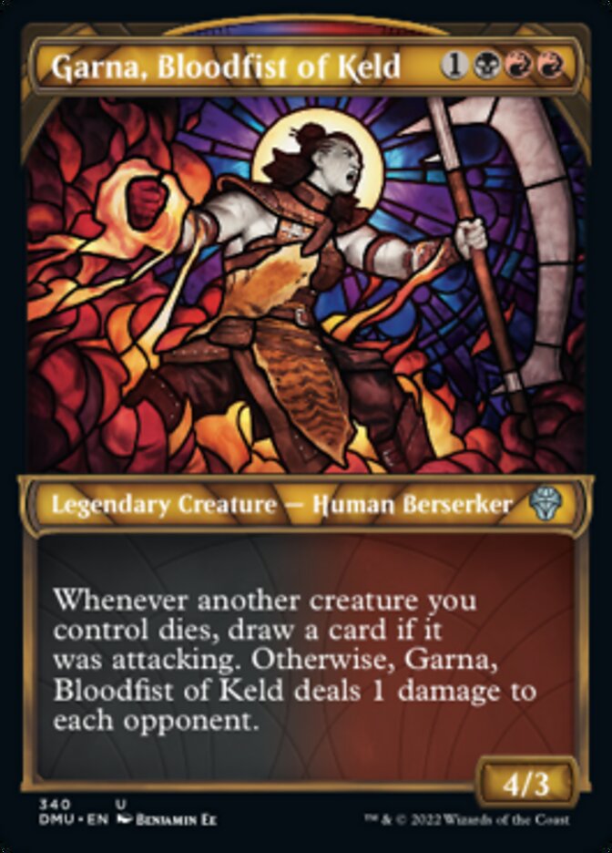 Garna, Bloodfist of Keld (Showcase Textured) [Dominaria United] | Jomio and Rueliete's Cards and Comics
