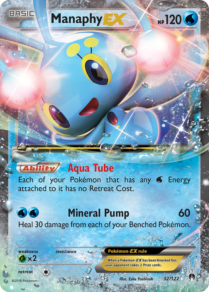 Manaphy EX (32/122) [XY: BREAKpoint] | Jomio and Rueliete's Cards and Comics