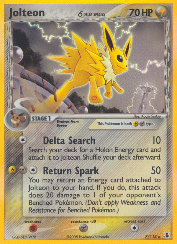 Jolteon (7/113) (Delta Species) [EX: Delta Species] | Jomio and Rueliete's Cards and Comics