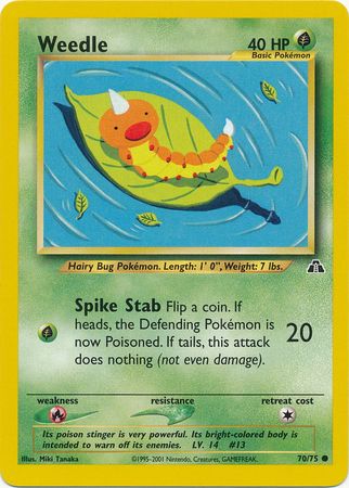 Weedle (70/75) [Neo Discovery Unlimited] | Jomio and Rueliete's Cards and Comics
