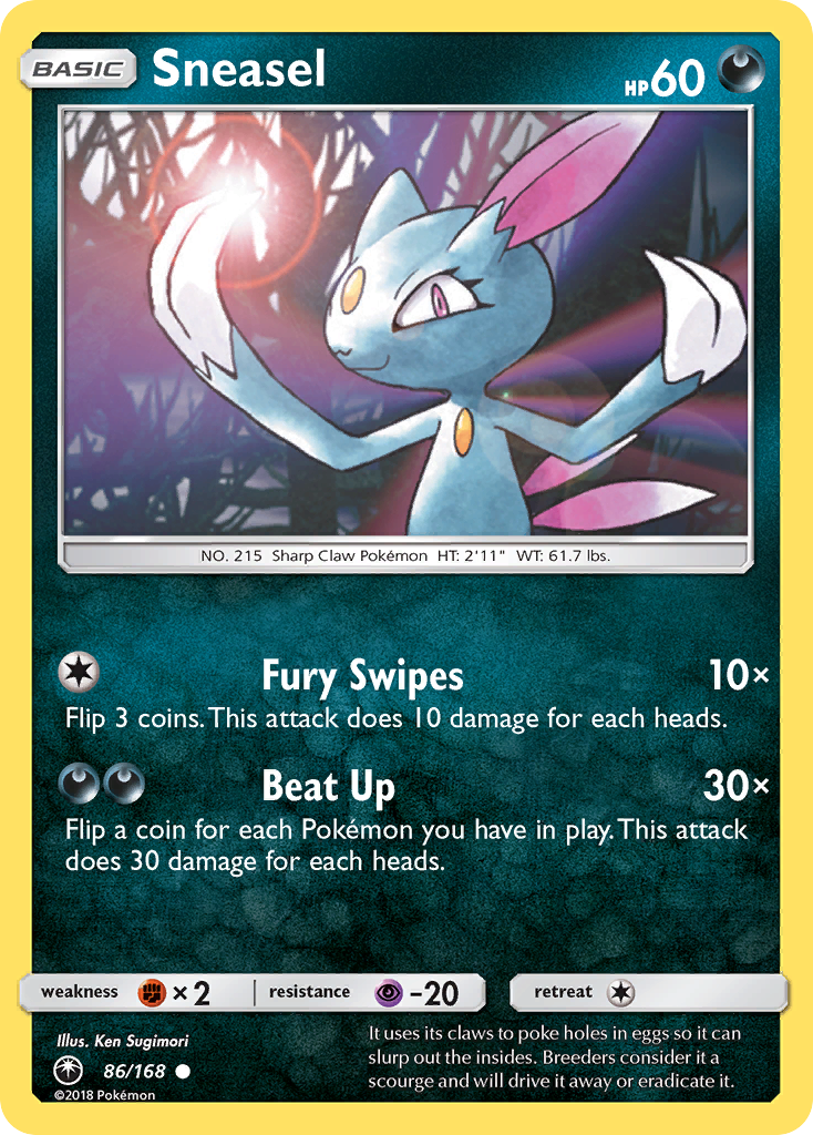 Sneasel (86/168) [Sun & Moon: Celestial Storm] | Jomio and Rueliete's Cards and Comics