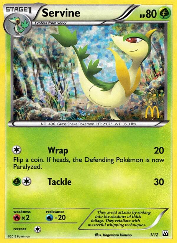 Servine (1/12) [McDonald's Promos: 2012 Collection] | Jomio and Rueliete's Cards and Comics